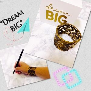 Gold Two Tone Wrist Bracelet